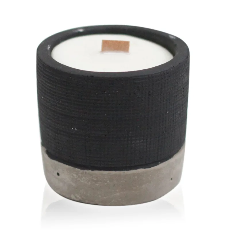 Pot Concrete Soy Candela Nero Brandy Butter