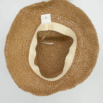 Nomad Sari Floppy Straw Sun Hat Coffee & Daiseys — foto 4