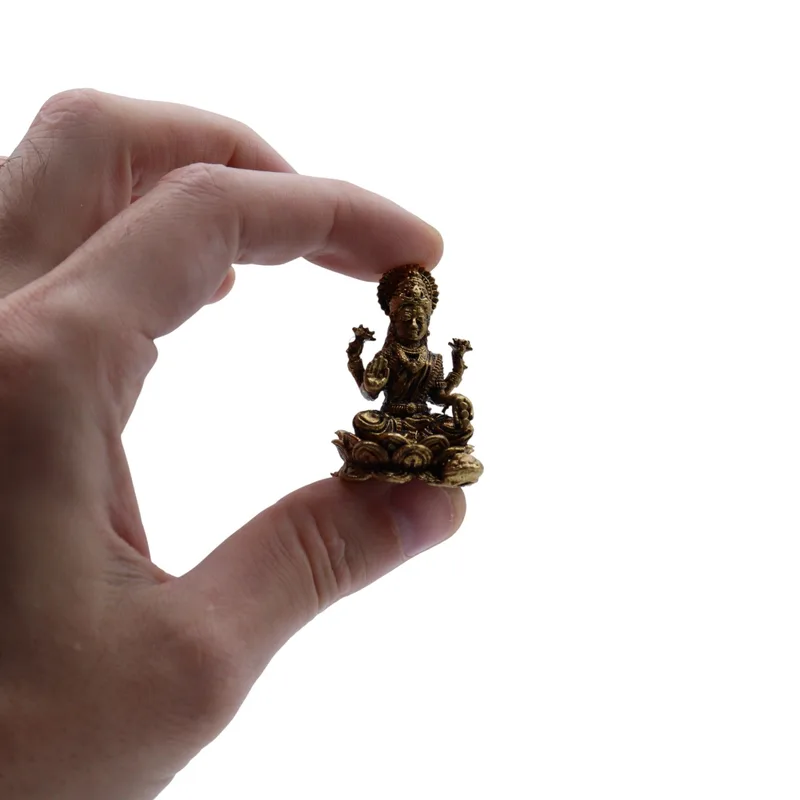 Brass Miniature Gods - Laxmi (22gms) - 37mm — foto 4