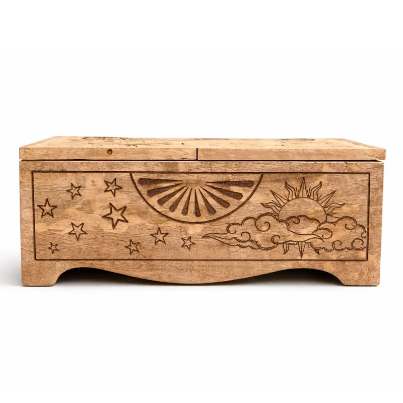 Sun & Moon Carved Sliding Scatola — foto 2