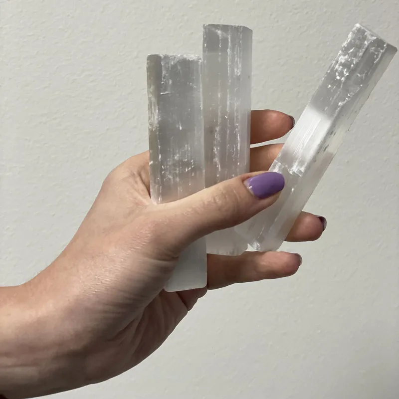Selenite Stick Raw Crystal - Naturale Stone 7-10cm — foto 5