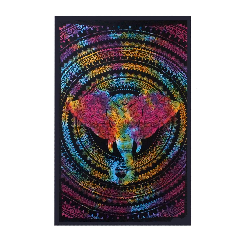 Double Cotton Bedspread + Wall Hanging Elephant Head 230cm x 200cm — foto 1