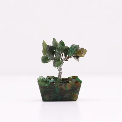 Mini Gemstone Trees On Orgonite Base - Verde Aventurine (15 stones) — foto 1