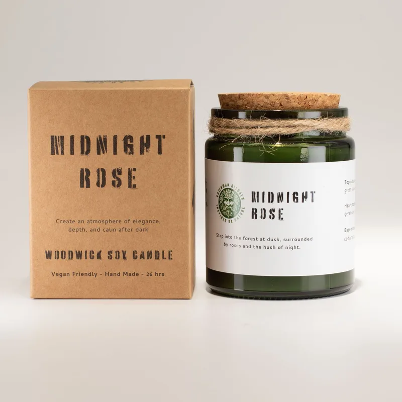 Greenman Woodwick Soy Candela Midnight Rosa — foto 1