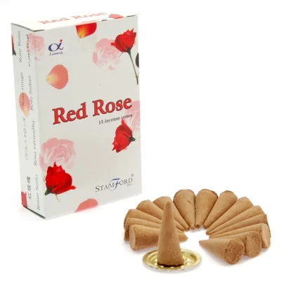 Red Rosa Incenso Cones — foto 2