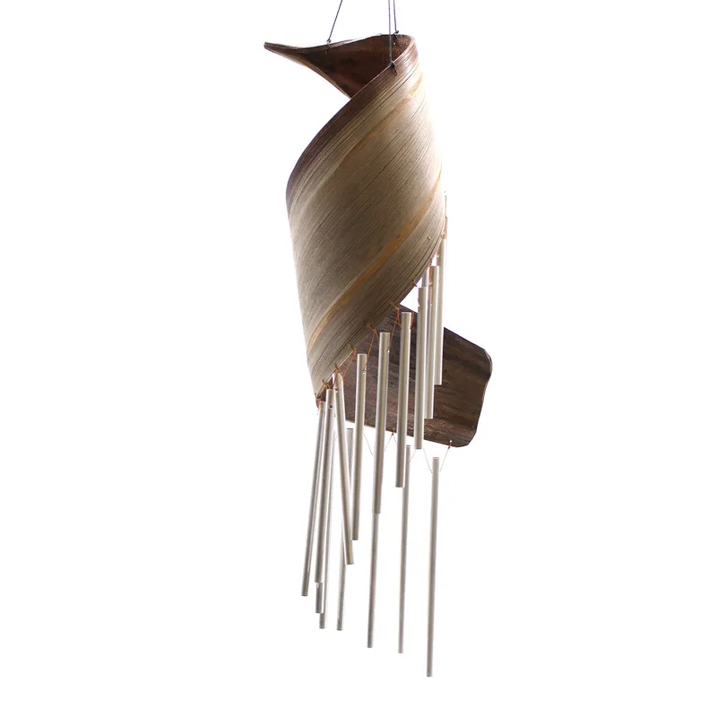 Coconut Leaf Wind Chimes Naturale