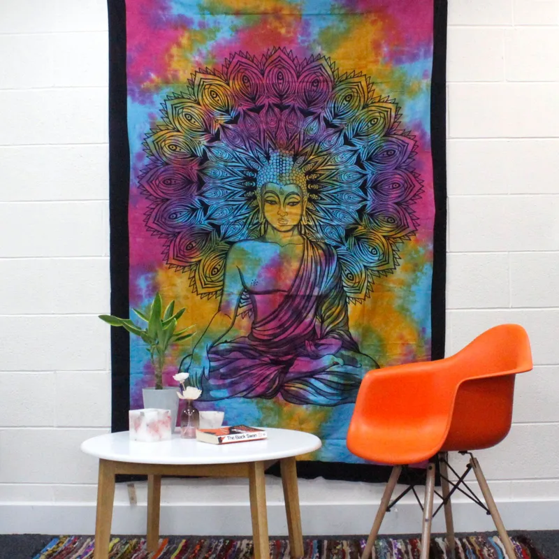 Single Cotton Bedspread + Wall Hanging Classic Mandala 130cm x 200cm — foto 2