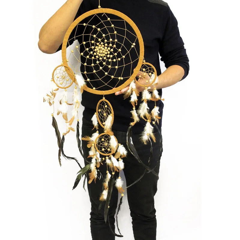 Bali Dreamcatcher - XLarge Round - Cream/Coffee/Choc