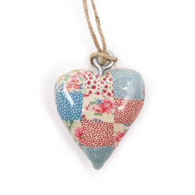 Small Decor Legno Heart - Cheque Blu & Red — foto 1