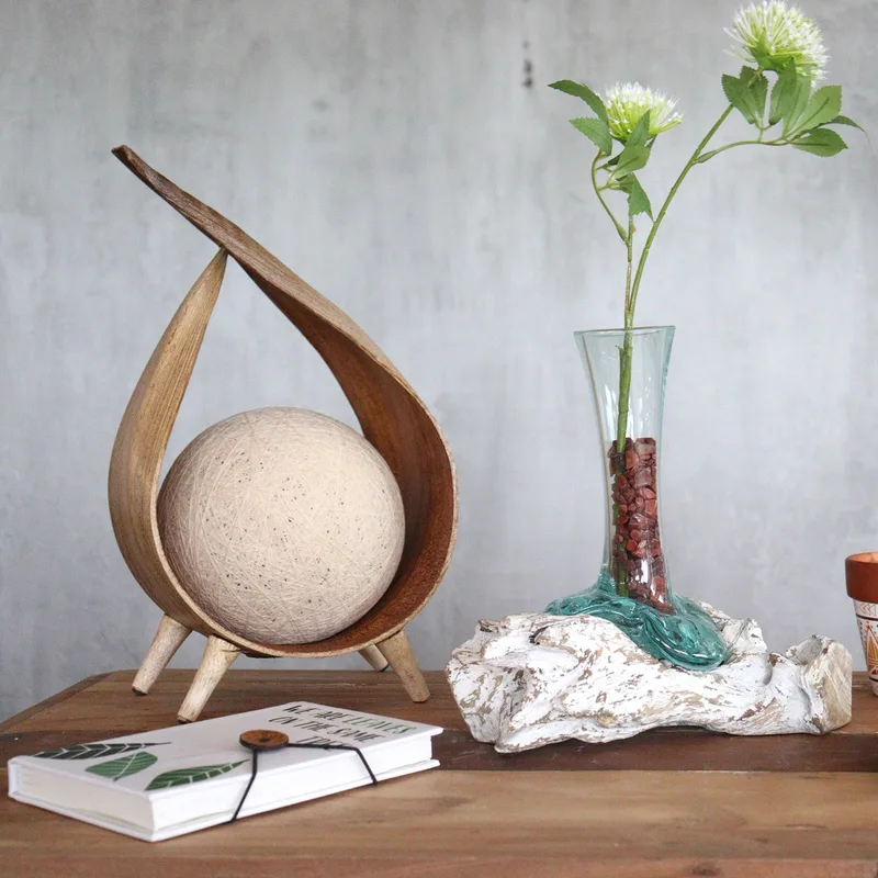 Molten Glass on Whitewash Legno Vase Medium — foto 2
