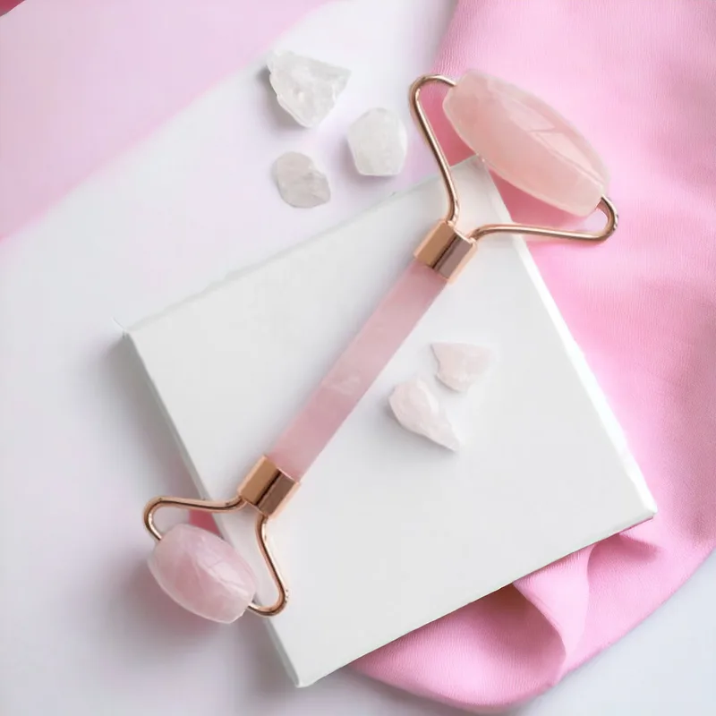 Gemstone Face Roller Rosa Quartz — foto 3