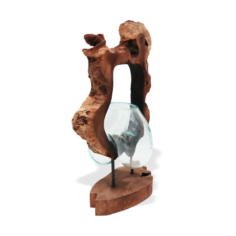 Molton Glass Hanging Art Vase on Legno — foto 2