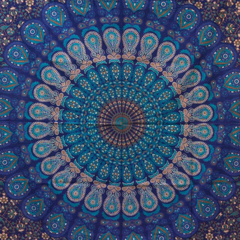 Single Cotton Bedspread + Wall Hanging Classic Mandala 130cm x 200cm — foto 3