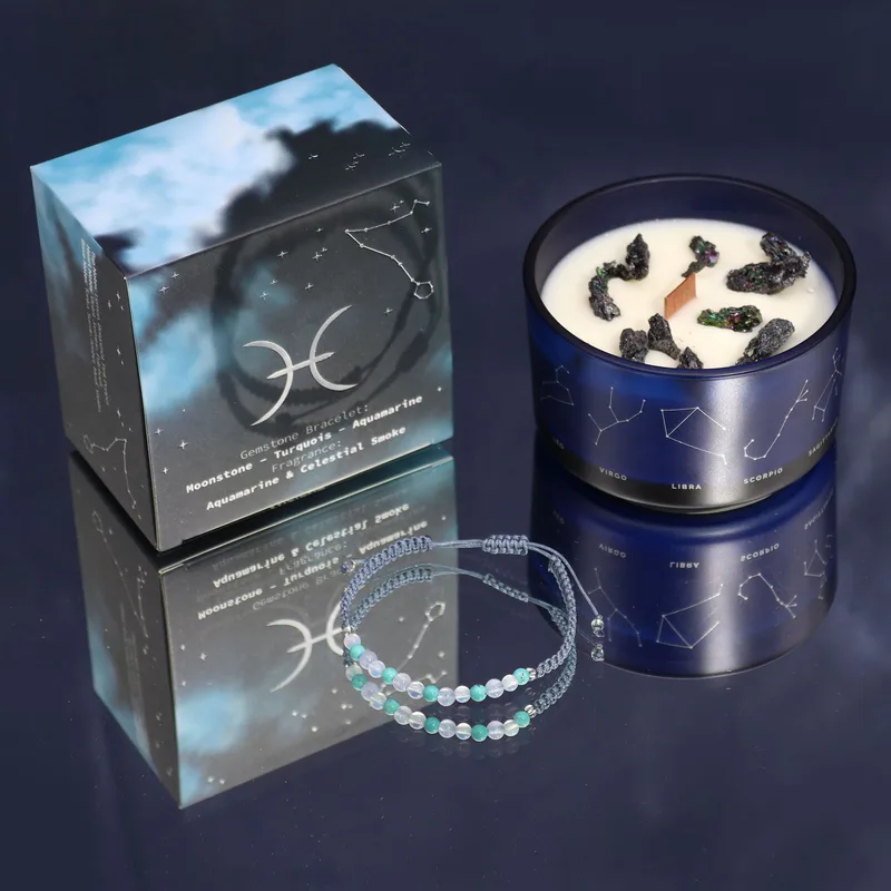 Zodiac Crystal Candela with Gemstone Bracelet Pisces — foto 5