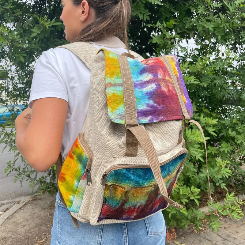 Tiedye Hemp Large Square Backpack — foto 1