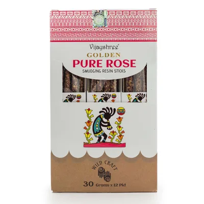 30g Golden Puro Rosa Smudging Resin Sticks (6s) — foto 1