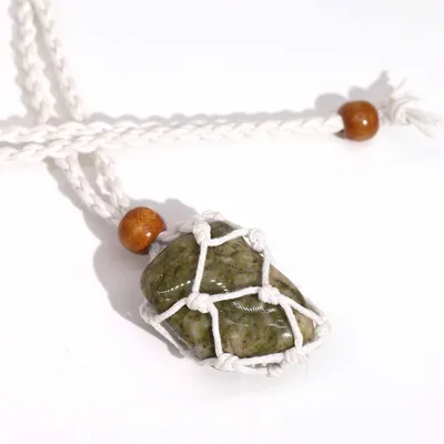 Crystal Gemstone Necklace Cord 45cm/18inch - Bianco — foto 3