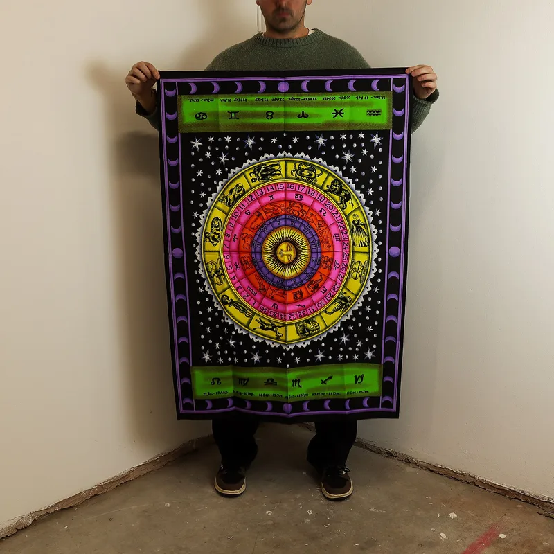 Cotton Wall Art (70x110cm) - Zodiac Colourful — foto 1