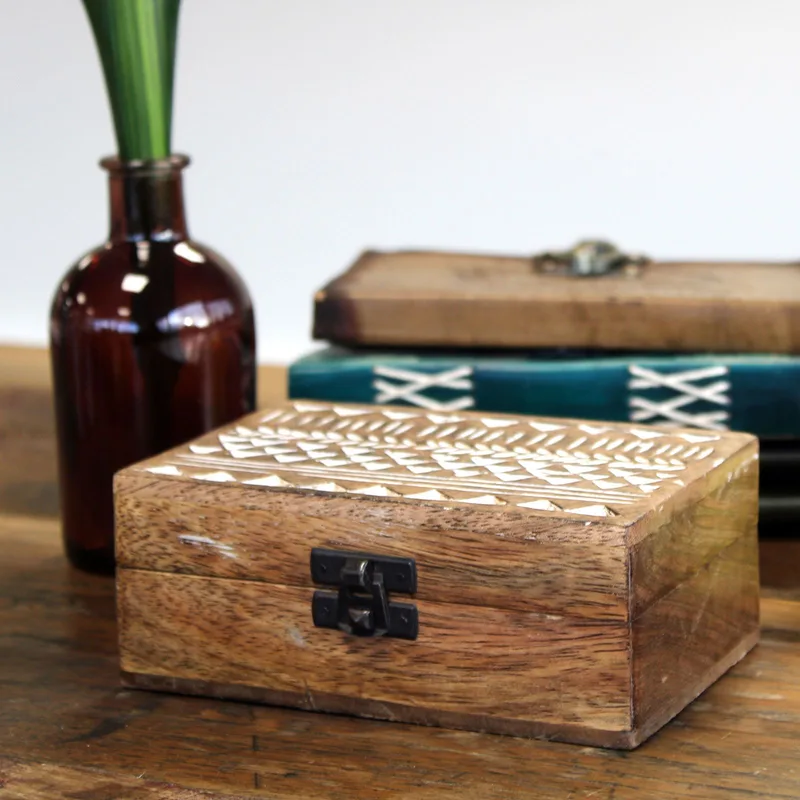 Bianco Washed Wooden Scatola 6x4 Slavic Design — foto 3