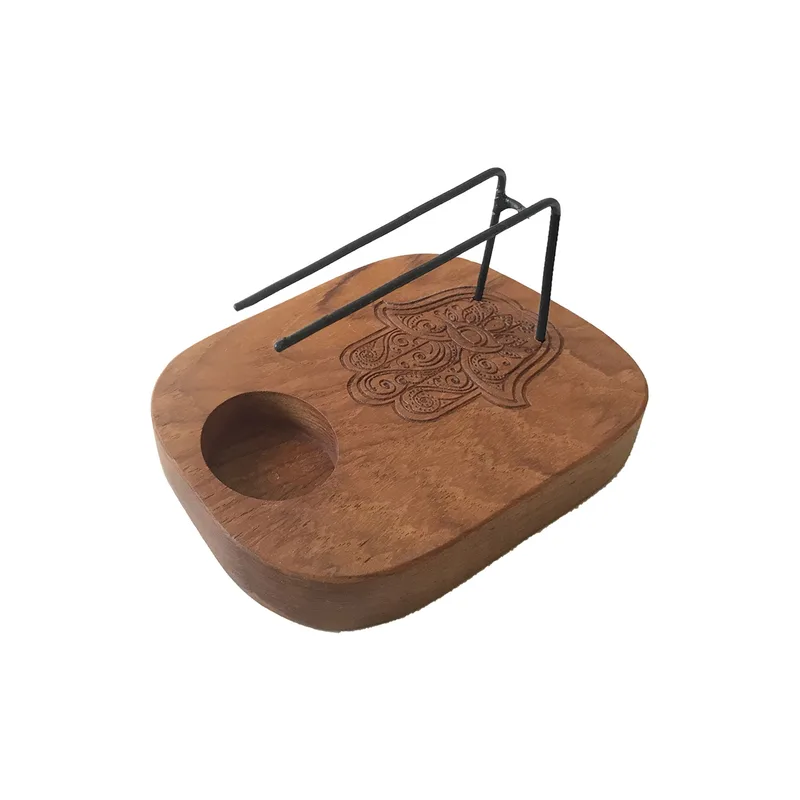 Palo Santo Heater Teak Legno Hamsa Design