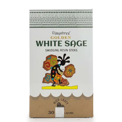 30g Golden Bianco Sage Smudging Resin Sticks (6s) — foto 1