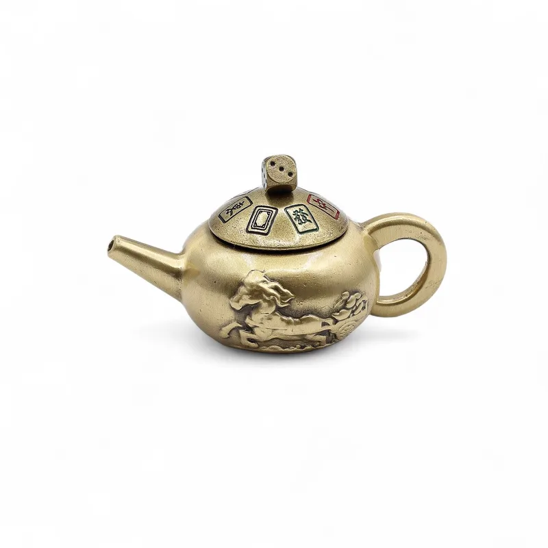 Feng Shui Fortune Lucky Teapot with Dice Spin