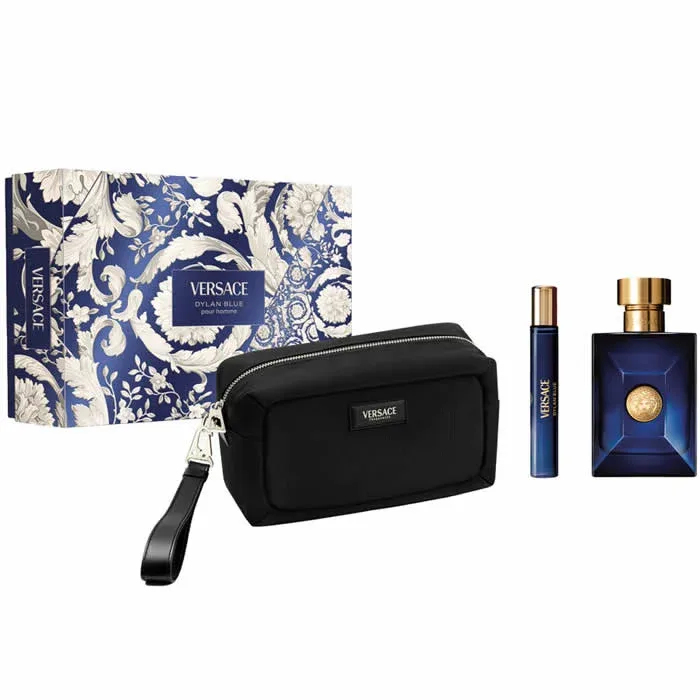 Versace Dylan Blue Pour Homme Eau de Toilette Spray 100ml Set 3 Parti