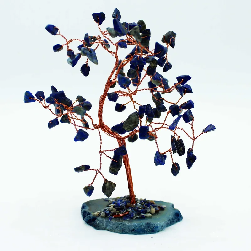 Lrg Gemstone Albero Sodalite on Blu Agate Base — foto 2