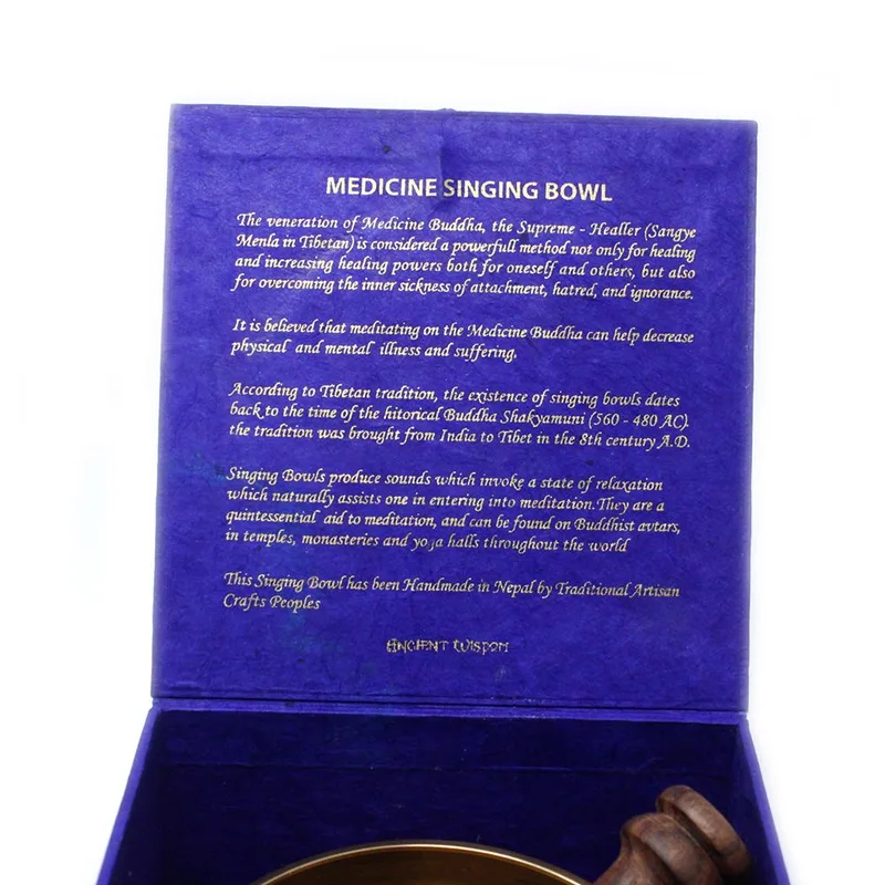 Medicine Buddha Singing Bowl Set 10cm — foto 5