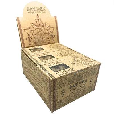 Banjara Smudge Pyramid Cones Bianco Sage — foto 4