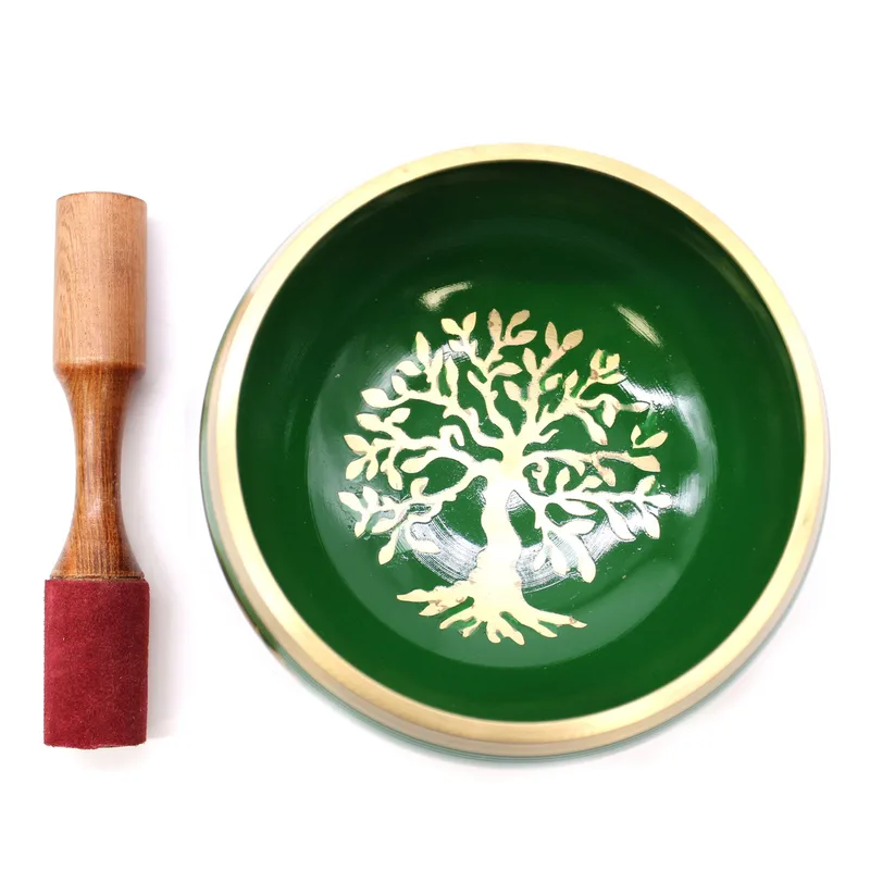Lrg Albero of Life Singing Bowl Set- Verde 14cm — foto 1
