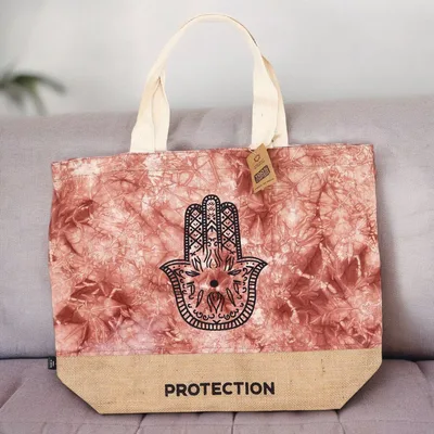 All Naturale Bag Terracotta Stonewash Hamsa Protection — foto 1