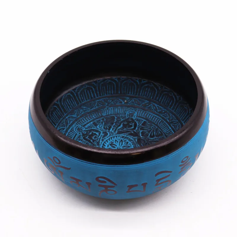 Earth Powder Singing Bowl Blu Mantra Five Buddha 16cm — foto 1