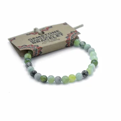 Gemstone Manifestation Bracelet - Olive Jade - Healing — foto 1