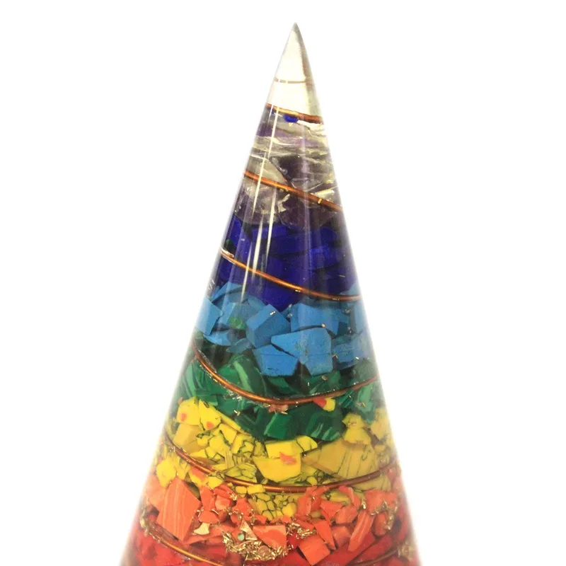 Orgonite Cone 80mm Multichip — foto 2