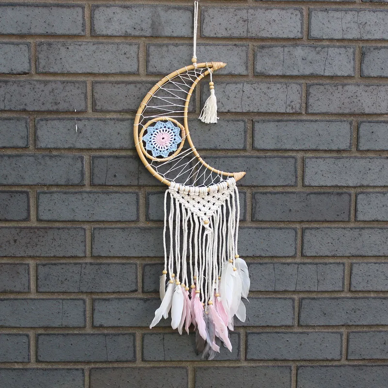 Protection Dream Cather Macrame Moon Assorted Colours