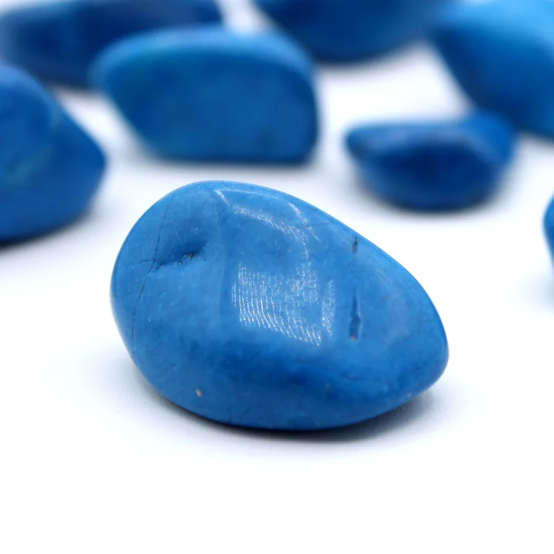 Set da 24 Pietre Tumblate – Howlite Blu — foto 1