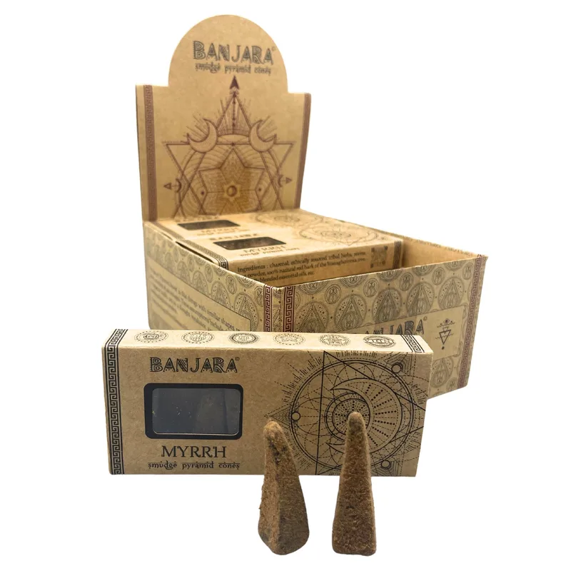 Banjara Smudge Pyramid Cones Myrrh