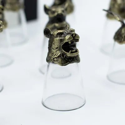 Bottom Up Shot Glasses Forest & Mystical Creatures Antique Bronze — foto 2