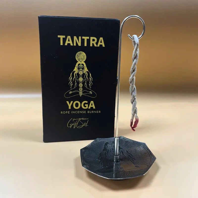 Rope Incenso and Argento Plated Porta Set Seven Chakras