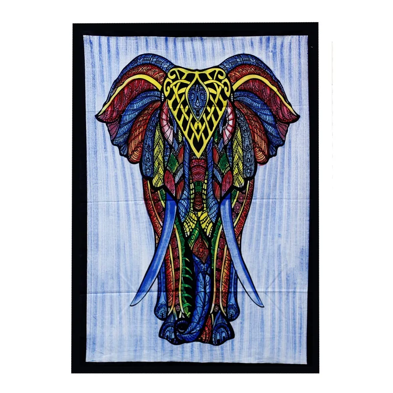 Handbrushed Cotton Wall Art Elephant