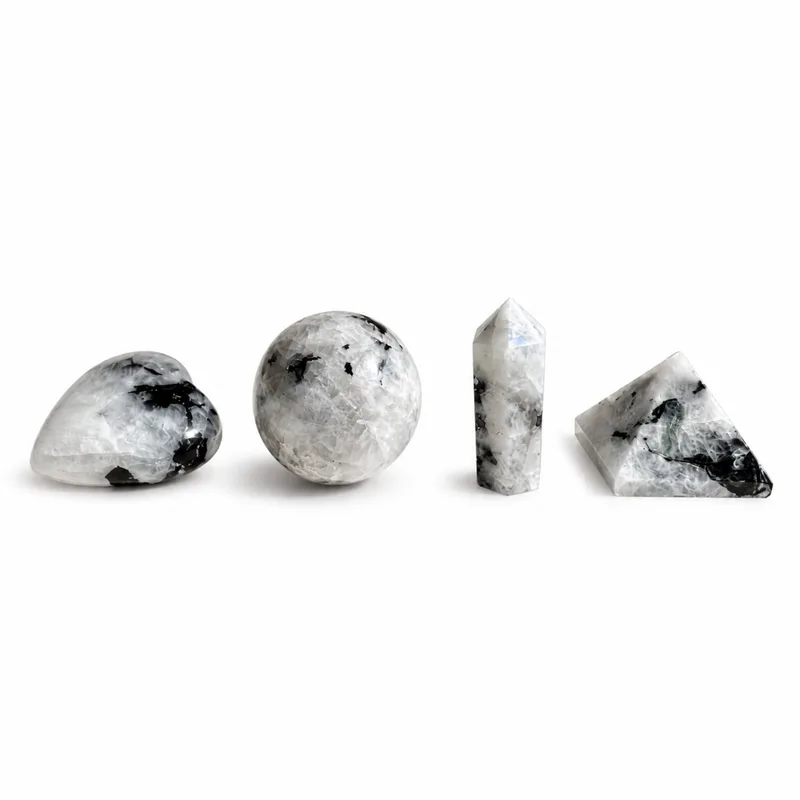 Four Gemstone Shapes - Rainbow Moonstone — foto 2