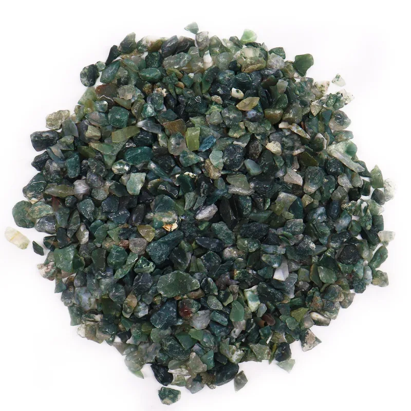 Moss Agate Gemstone Chips Bulk 1KG — foto 5