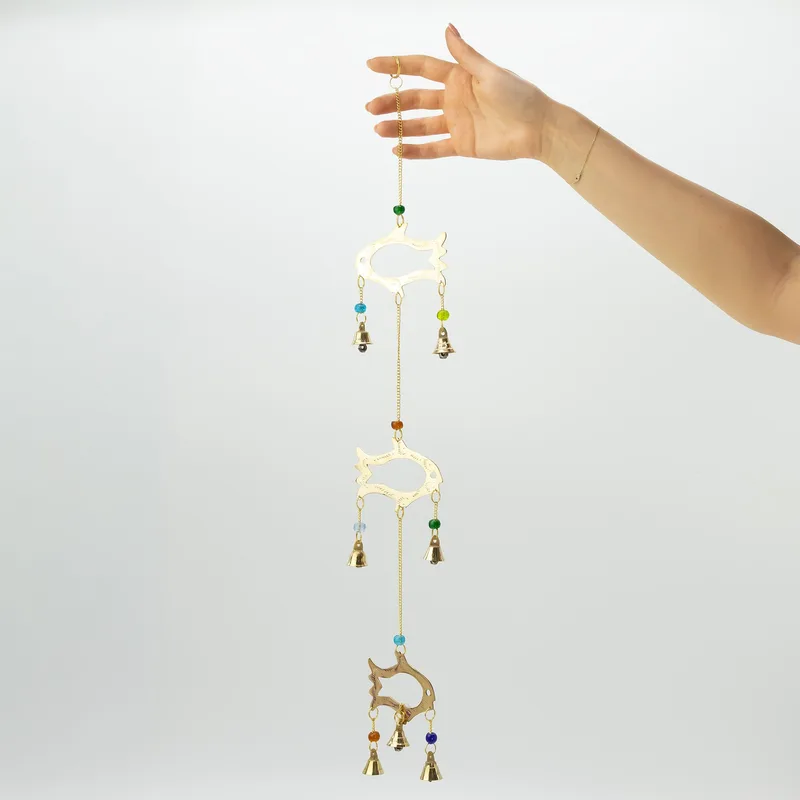 Indian Chimes Fish Drop 7 Bells 8.5x54cm