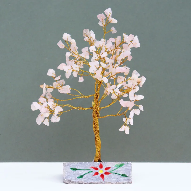 Rosa Quartz Gemstone Albero 160 Stones