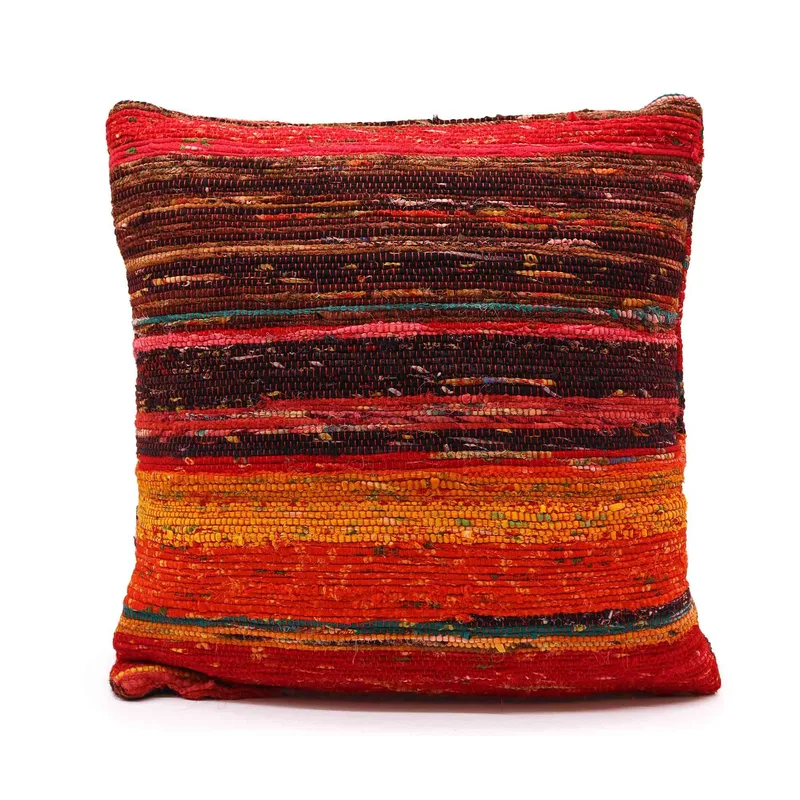 Rag Rug Cushion Covers 40x40cm Rich Reds — foto 2