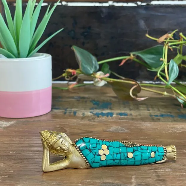 Brass Buddha Figure Lying Down 10cm — foto 1