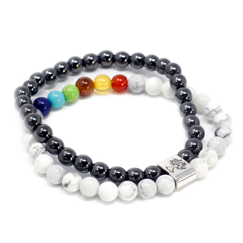 Bracciale Gemma Magnetica - Howlite Bianco Chakradai