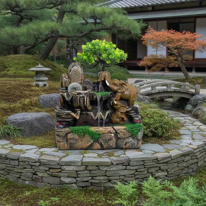 Tabletop Water Feature -19x14x27cm Cascading Pots Meditarian Style — foto 4