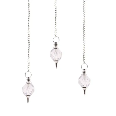 Faceted Gemstone Pendulum Rock Quartz
